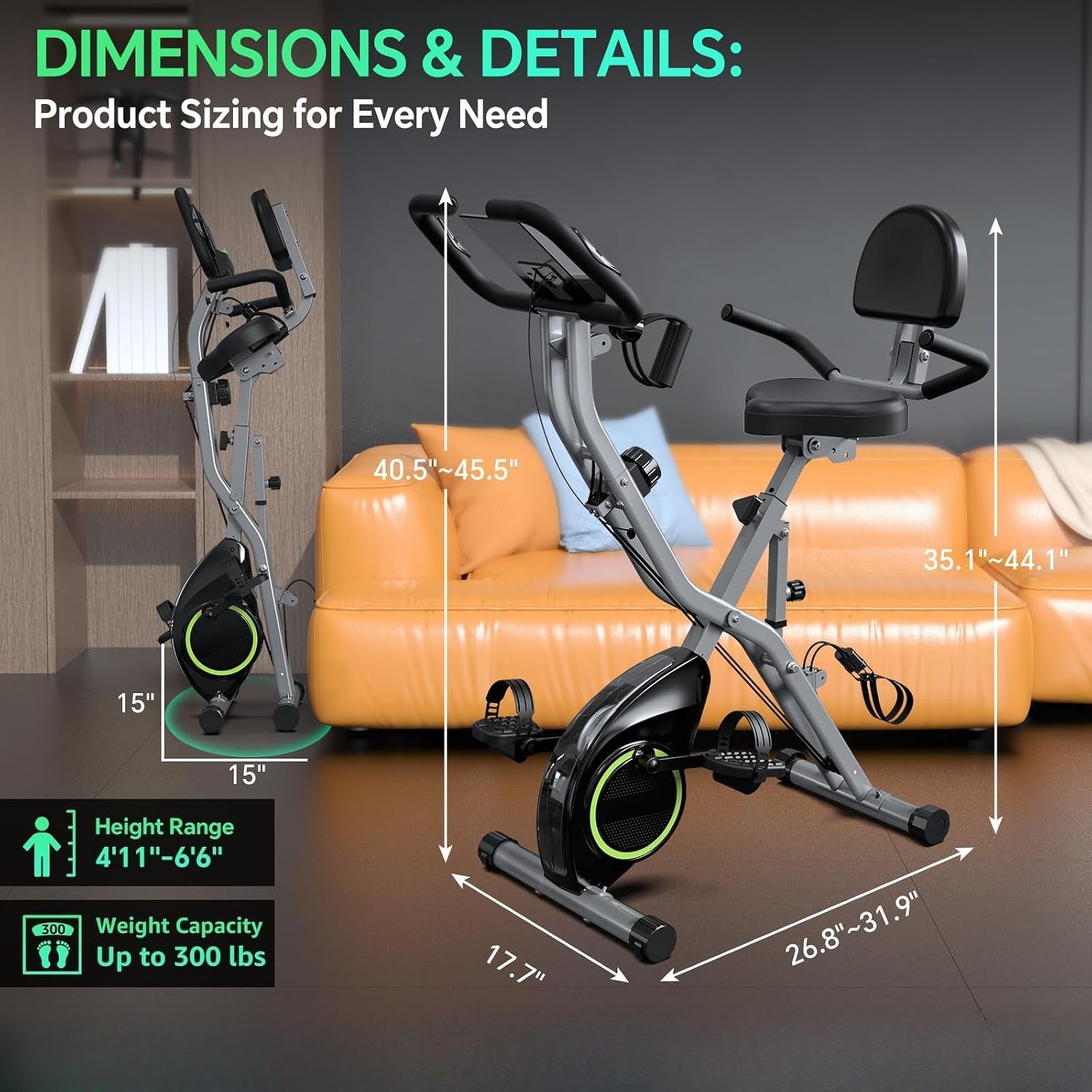 5‑in‑1 Foldable Magnetic X‑Bike