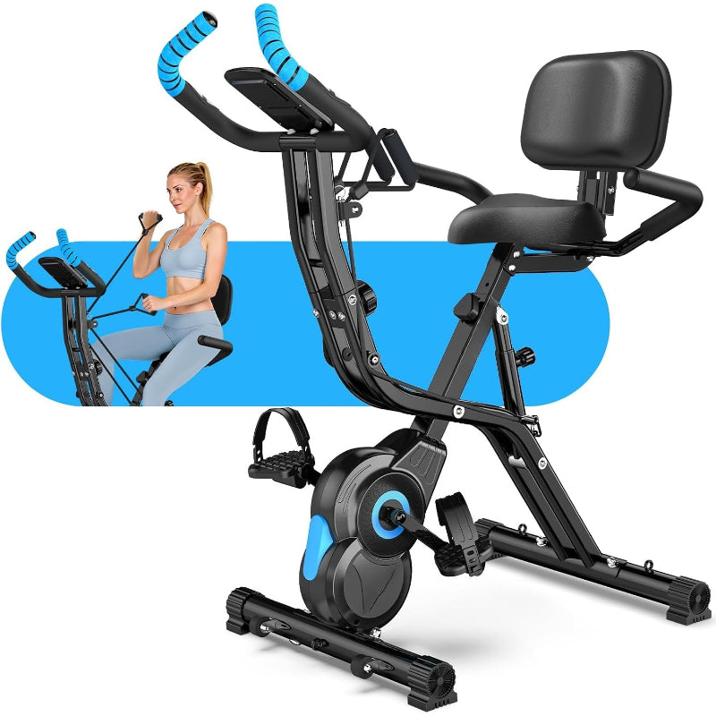 Foldable 8‑Level Magnetic Stationary Bike