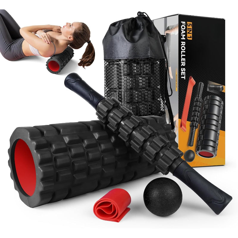 5‑in‑1 Trigger‑Point Foam Roller Set