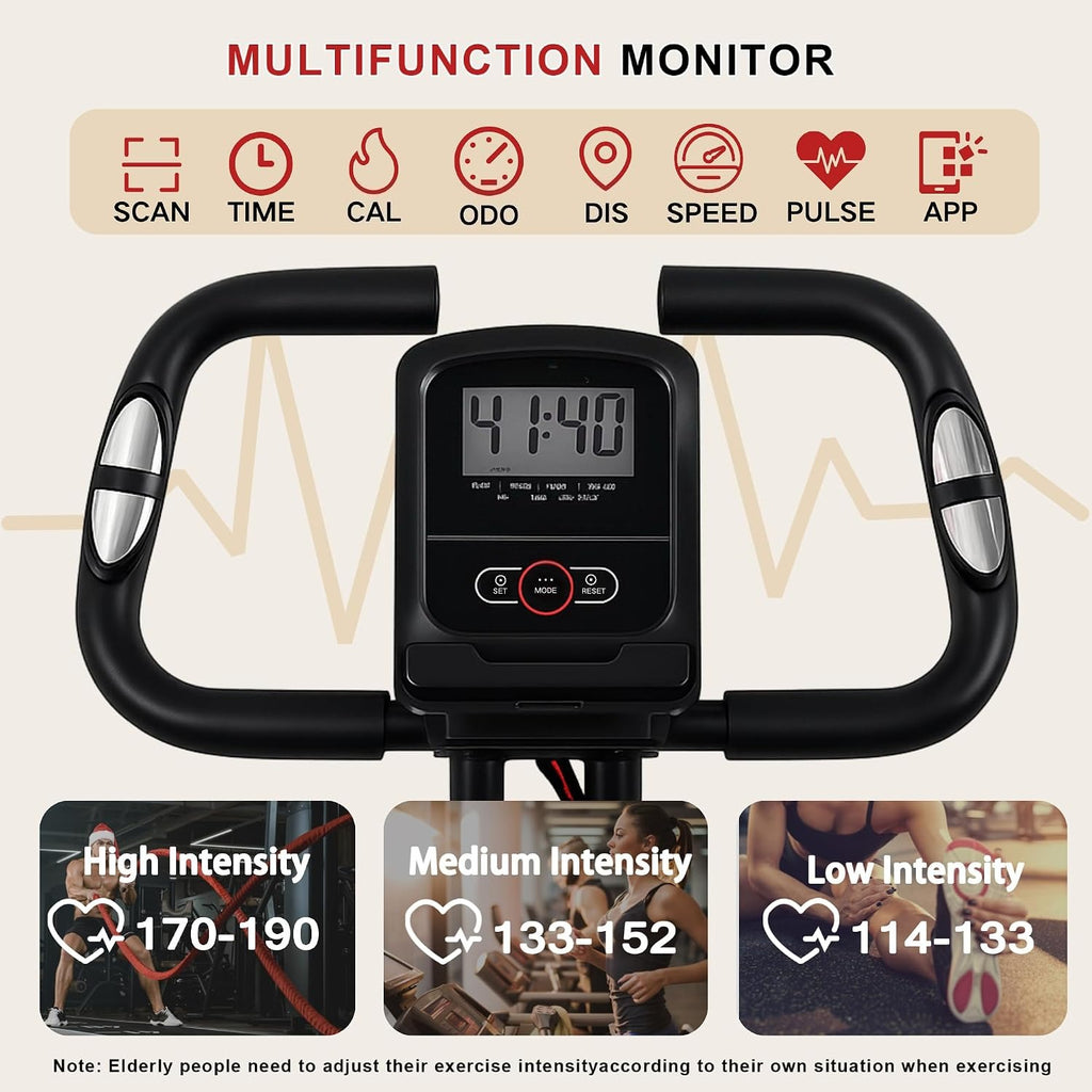 Foldable 5‑in‑1 Magnetic Exercise Bike