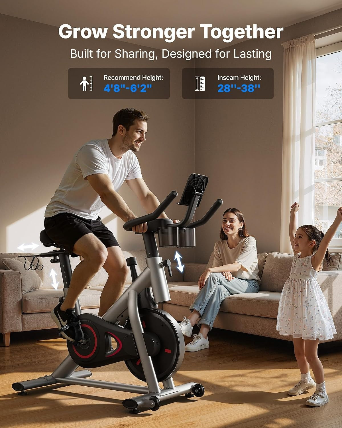 Magnetic Stationary Exercise Bike with APP