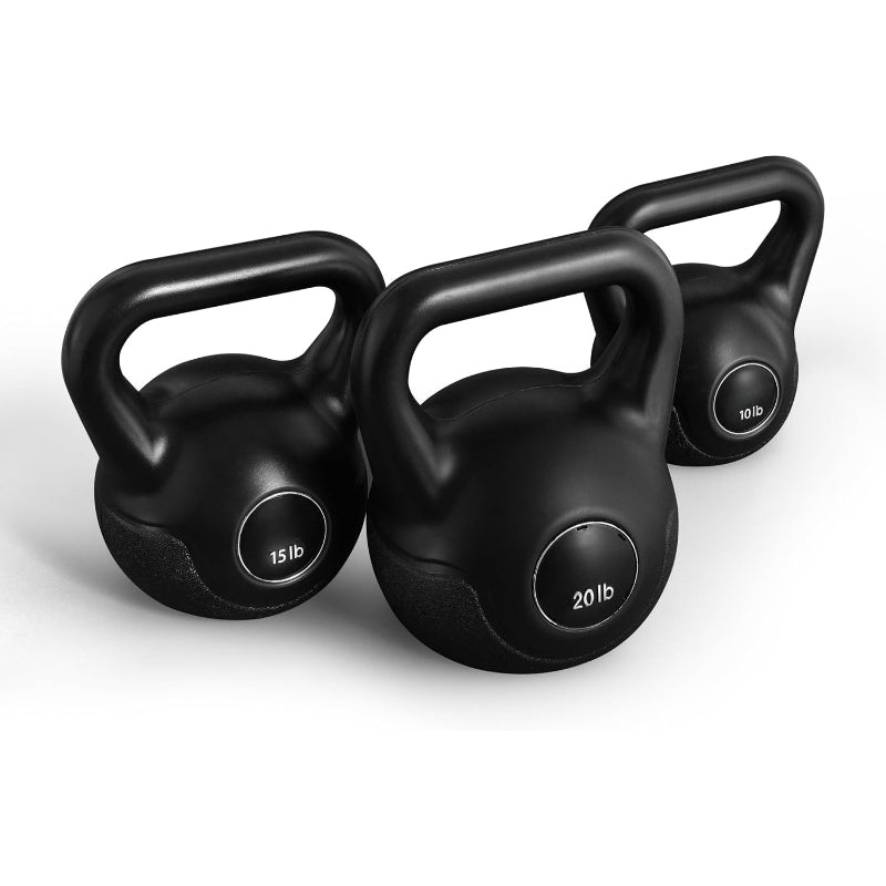 Vinyl‑Coated Cement Kettlebell Set