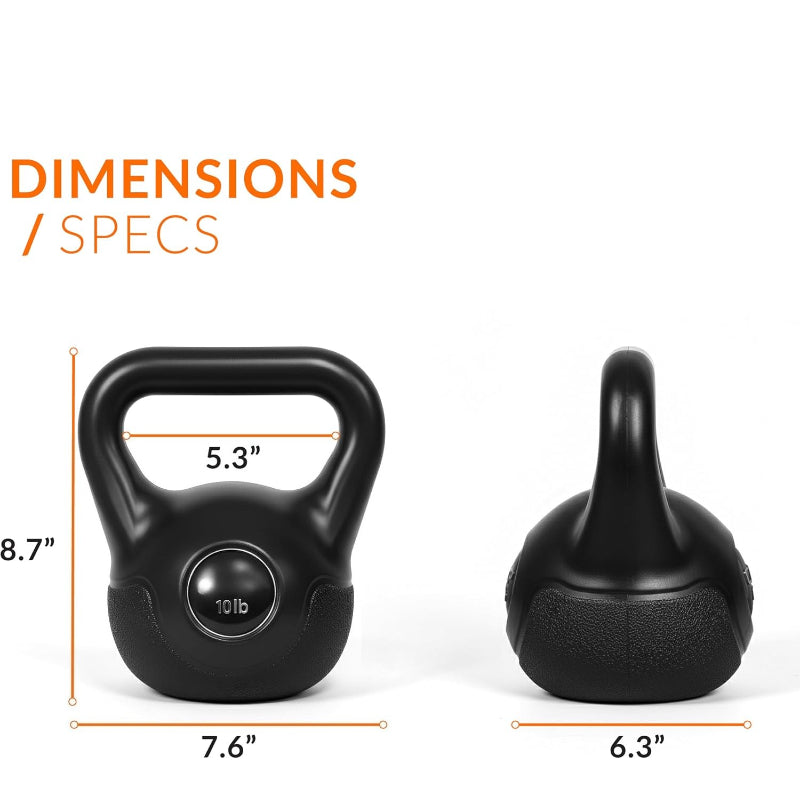 Vinyl‑Coated Cement Kettlebell Set