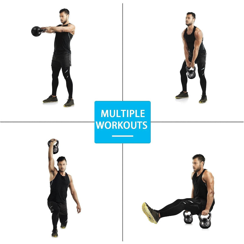 6‑Piece HDPE‑Coated Kettlebell Set