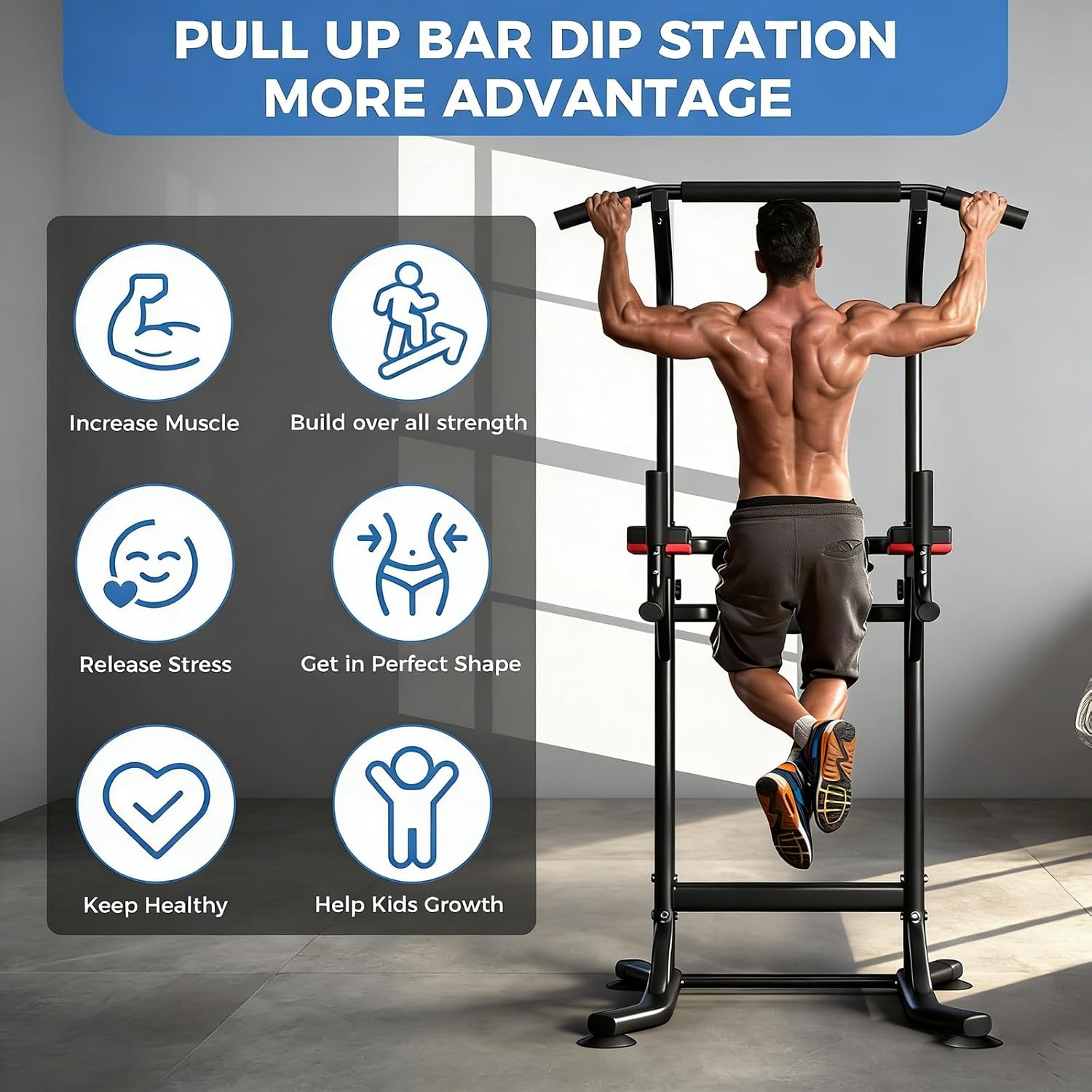 Multi‑Function Pull‑Up Dip Station