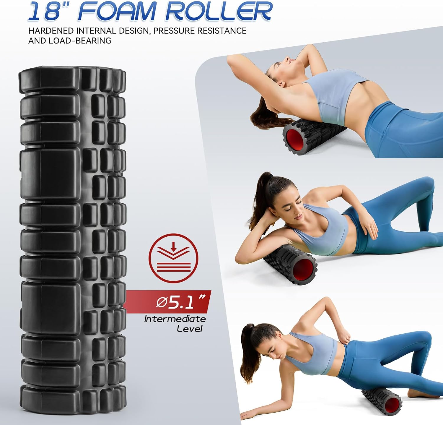2‑in‑1 Deep Muscle Foam Roller Set