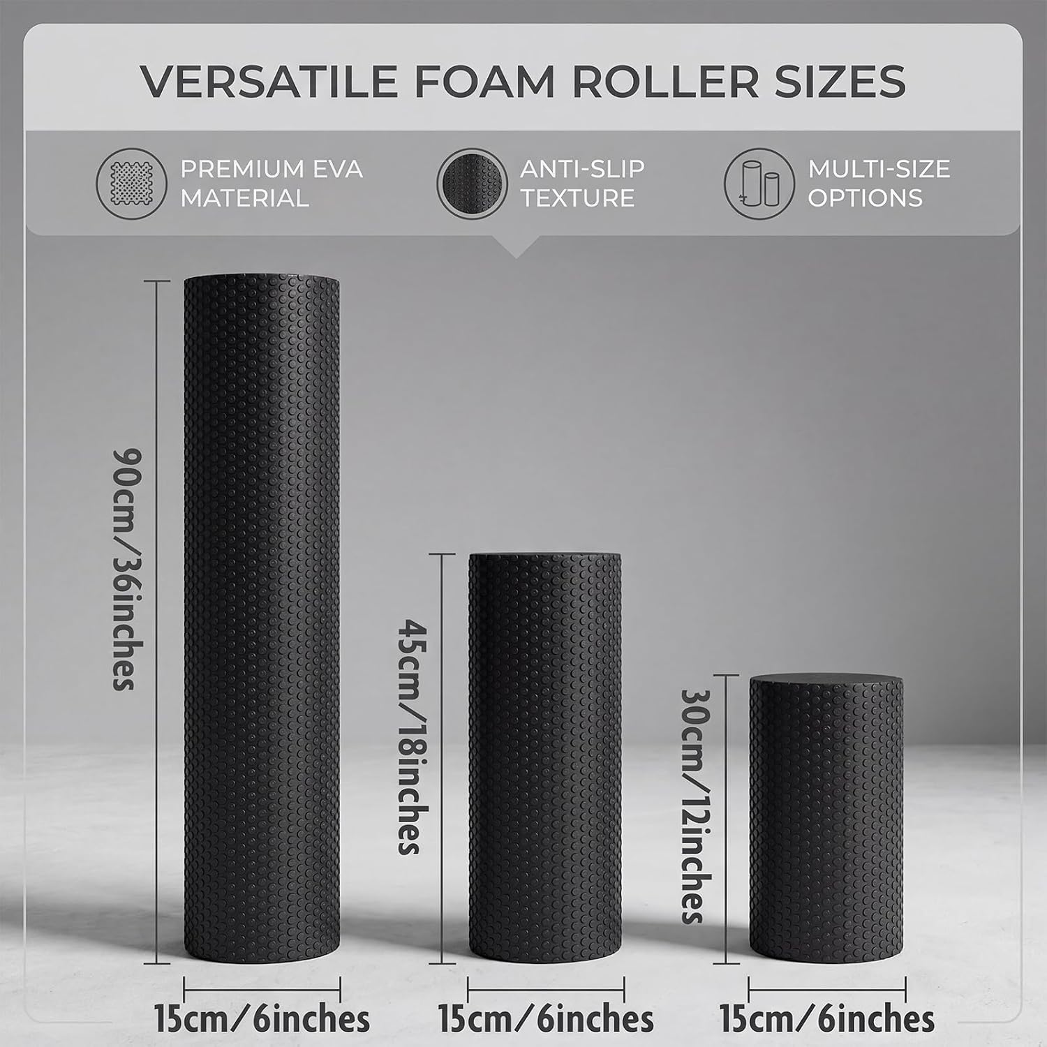 3‑Size Foam Roller Recovery Kit