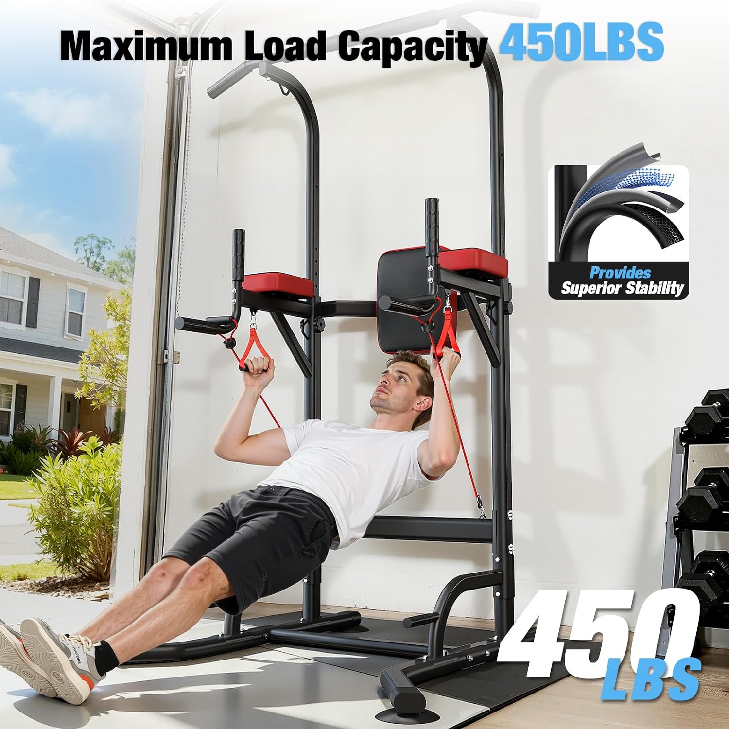 Free‑Standing Adjustable Power Tower