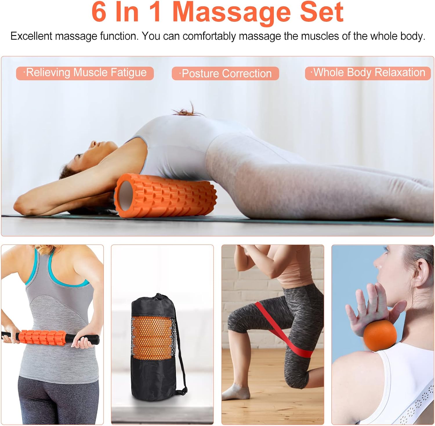 6‑in‑1 Foam Roller Massage Kit