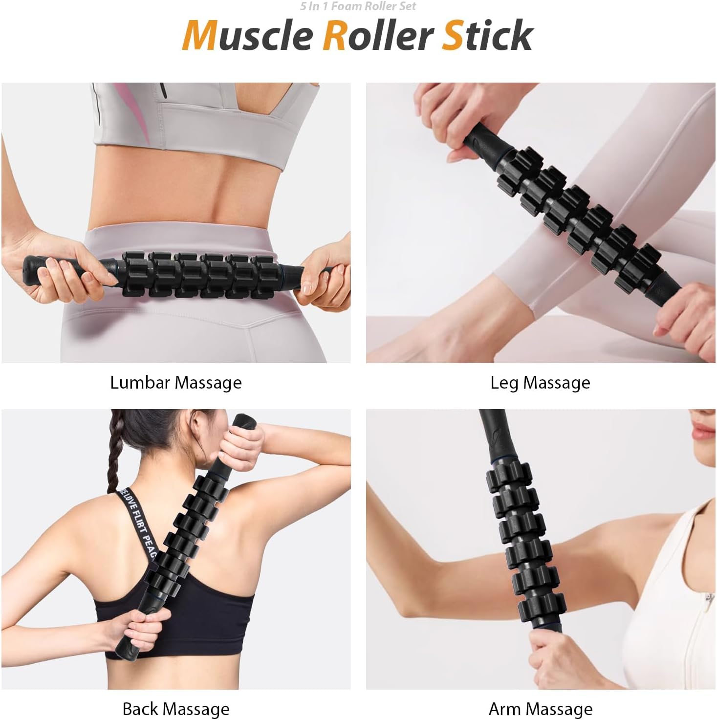 5‑in‑1 Trigger‑Point Foam Roller Set
