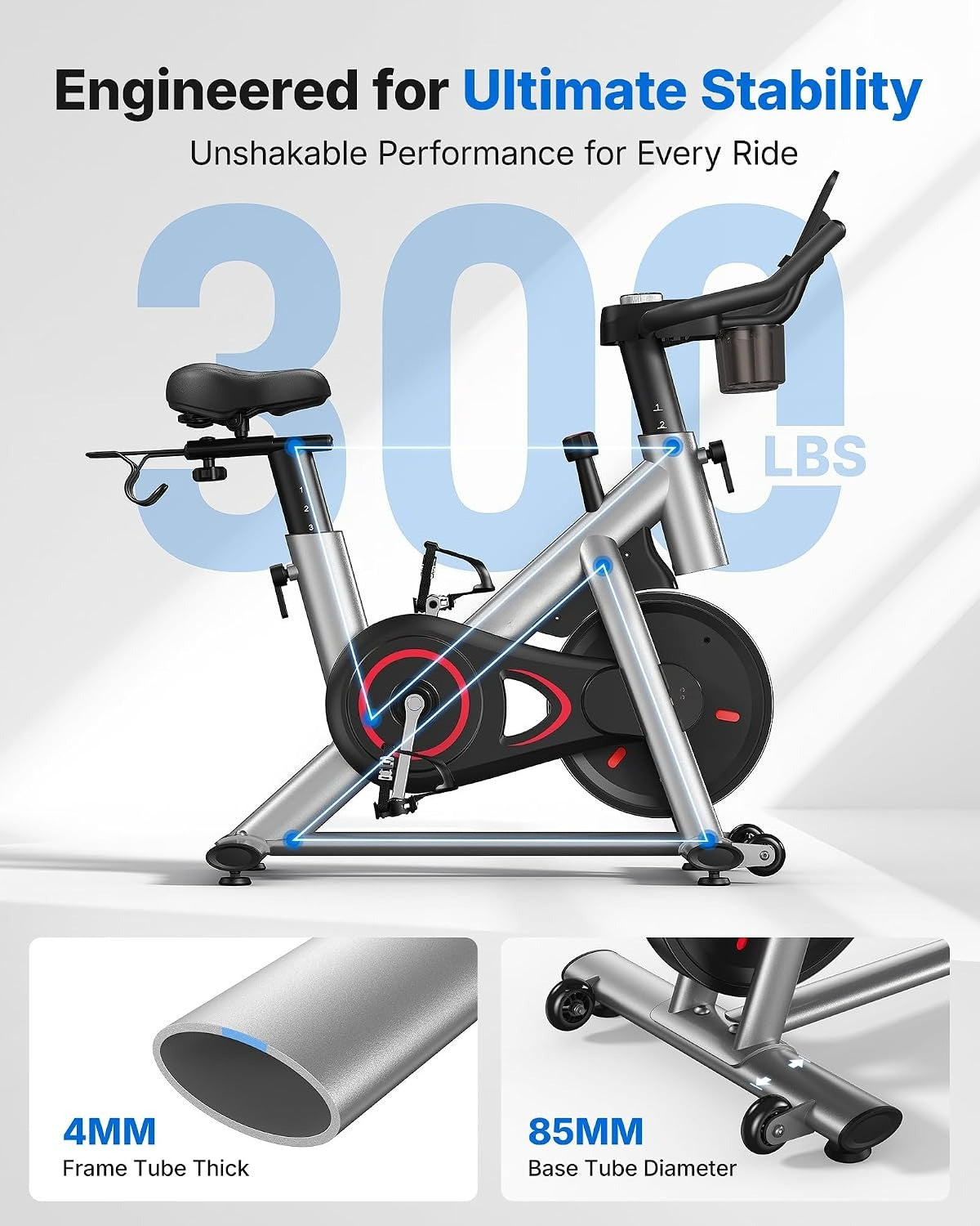 Magnetic Stationary Exercise Bike with APP
