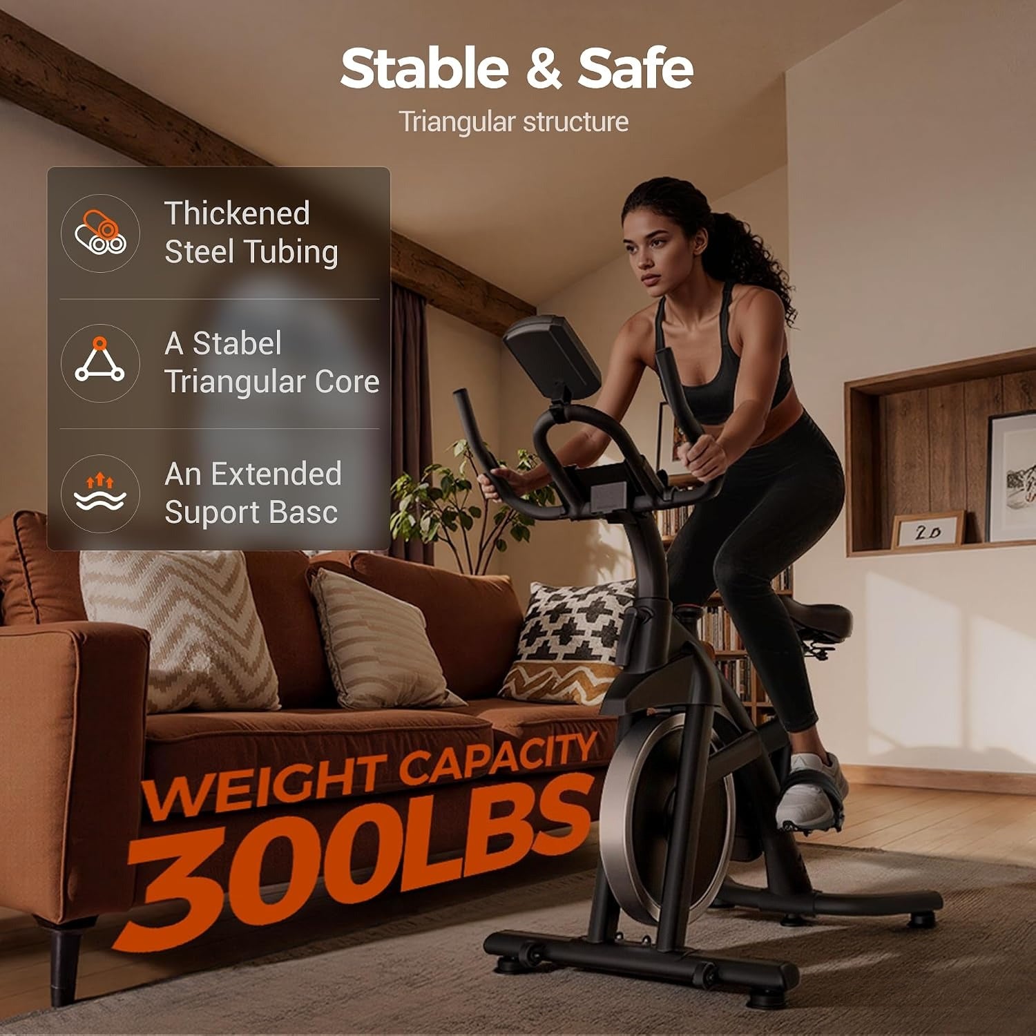 High‑Carbon‑Steel Magnetic Exercise Bike
