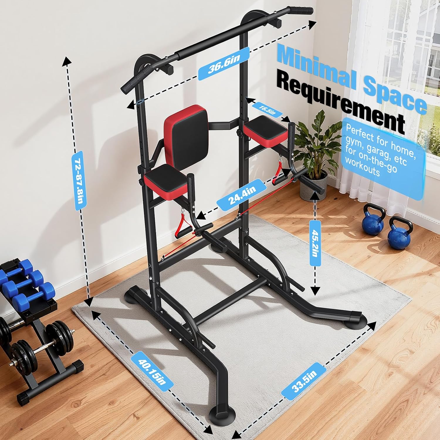 Free‑Standing Adjustable Power Tower