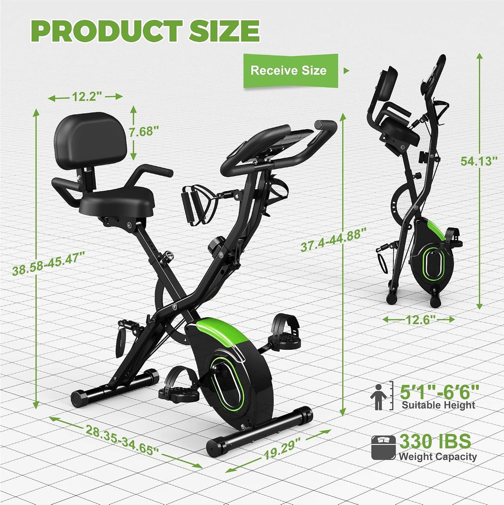 5‑in‑1 Foldable Magnetic Exercise Bike