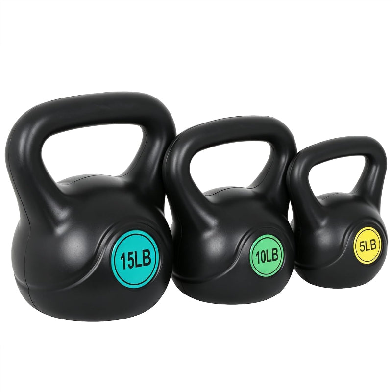 Wide‑Grip Flat‑Base Kettlebell Set