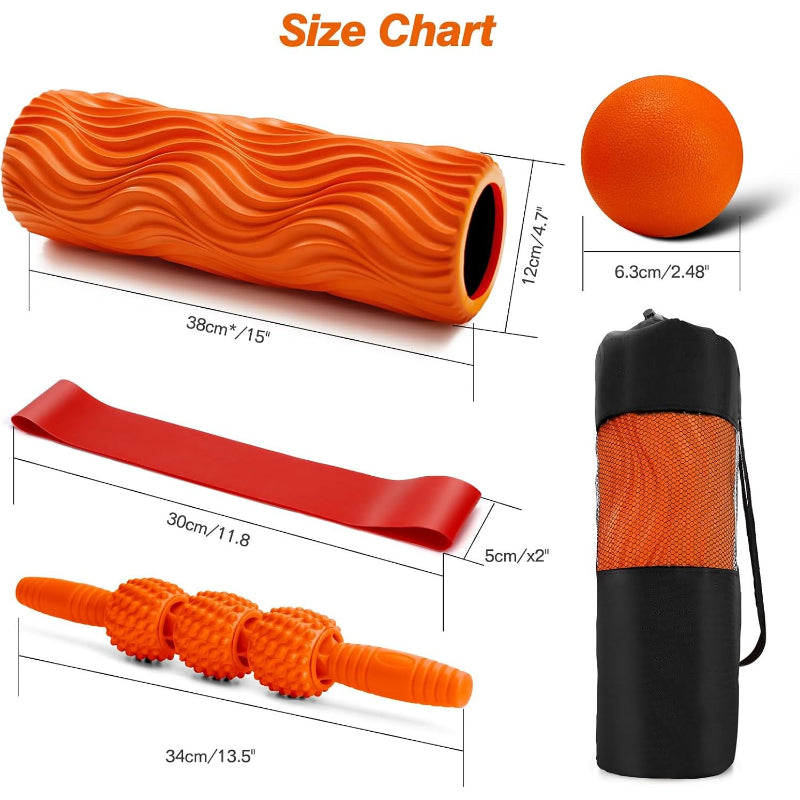 5‑in‑1 Foam Roller Muscle Massage Set