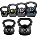 6‑Piece HDPE‑Coated Kettlebell Set